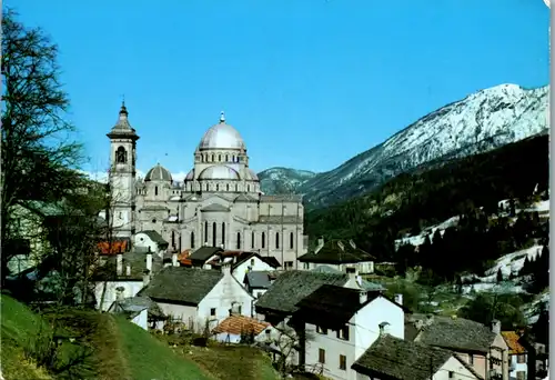 6994 - Italien - Valle Vigezzo , La valle die Pittori , Il Santuario , Sullo sfondo Monte Gridone , Wallfahrtskirche - nicht gelaufen