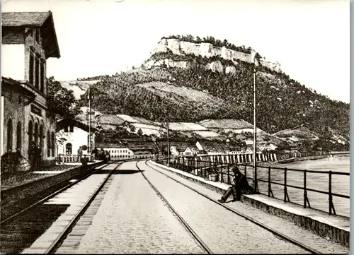 7245 - Deutschland - Königstein , Sächsische Schweiz , Radierung von R. Petzsch - nicht gelaufen