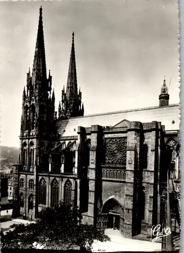 8214 - Frankreich - L' Auvergne Clermont Ferrand , La Cathédrale , Facade Mèridionale - nicht gelaufen 1958