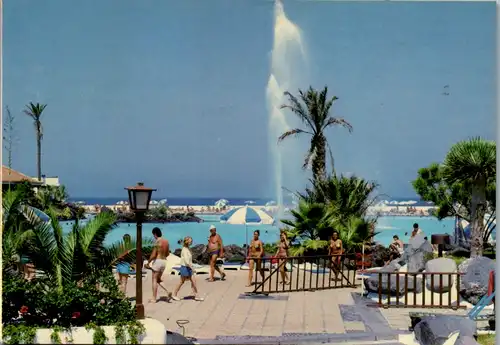 8370 - Spanien - Teneriffa , Lago Artificial de Martiánez , Puerto de la Cruz , Islas Canarias - gelaufen 1986