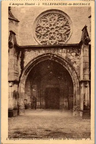 8855 - Frankreich - Villefranche de Rouergue , L' Hospice , ancienne Charireuse , Entree de la Chapelle - gelaufen