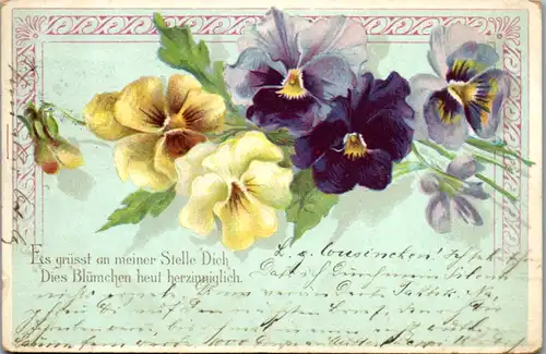 11452 -  - Blumen - gelaufen 1902