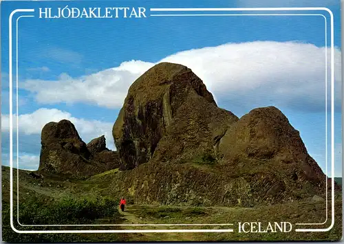 11510 - Island - Hljodaklettar , Echo Felsen , Jökulsa Schlucht - nicht gelaufen