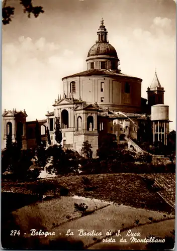 12423 - Italien - Bologna , La Basilica di S. Luca , vista da Montalbano - gelaufen 1950
