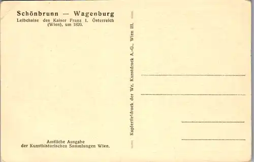 12494 -  - Schönbrunn Wagenburg , Laibchaise des Kaiser Franz I um 1820 - nicht gelaufen