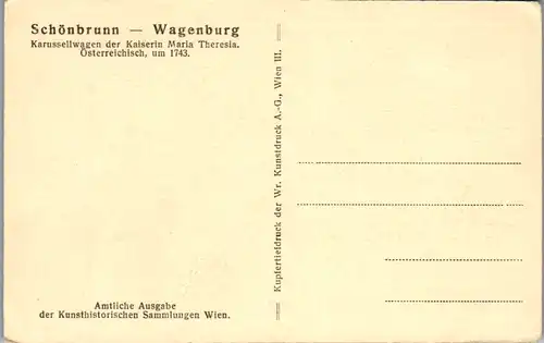 12495 -  - Schönbrunn Wagenburg , Karussellwagen der Kaiserin Maria Theresia um 1743 - nicht gelaufen