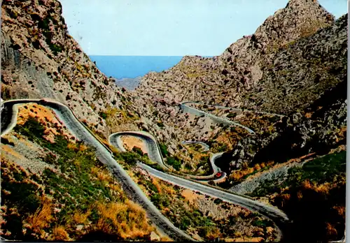 13262 - Spanien - Mallorca , Carretera de La Calobra - gelaufen