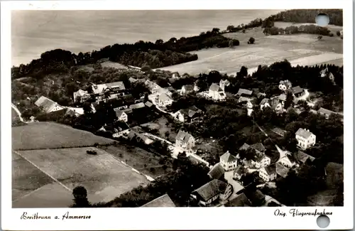 13320 - Deutschland - Breitbrunn am Ammersee , Fliegeraufnahme - gelaufen 1956