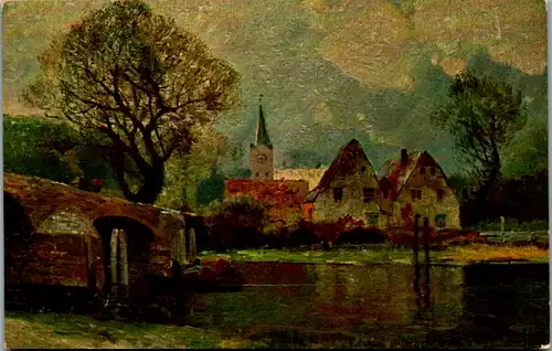13667 - Künstlerkarte - Gewitterregen , Malerei , Künstler G. M. Meinzold , Degi Nr 359 - nicht gelaufen