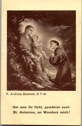 13858 - Heiligenbild - St. Antonius , P. Andreas Bosteels