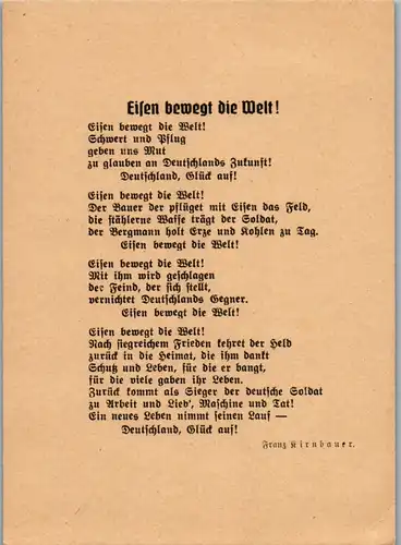 13950 -  - Propaganda , Eisen bewegt die Welt v. Franz Kirnbauer