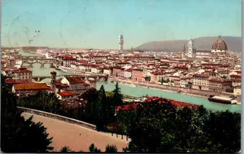 14404 - Italien - Firenze , Panorama dal Piazzale Michelangelo - gelaufen