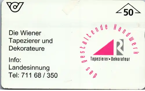 15591 - Österreich - Tapezierer , Dekorateur , Wien , Landesinnung