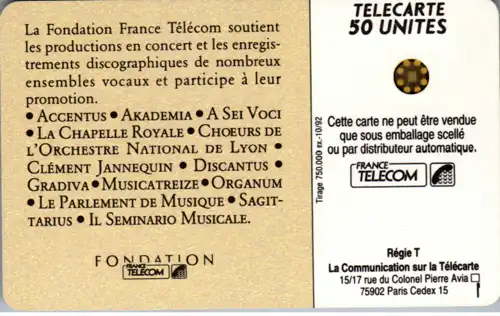 15942 - Frankreich - Telecom Mecene , De la Musique Vocale