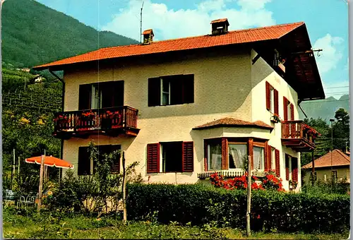 21741 - Italien - Tscherms bei Meran , Haus Friedheim , Familie Pöder - gelaufen 1977