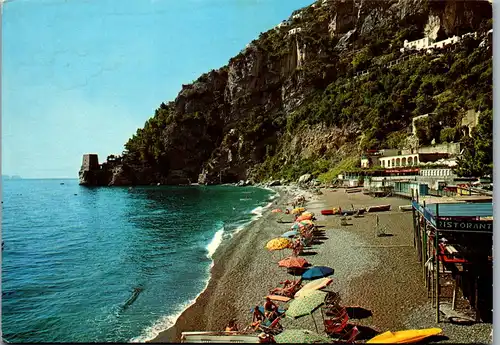 22063 - Italien - Positano , Spaggia di Fornillo , Strand - gelaufen