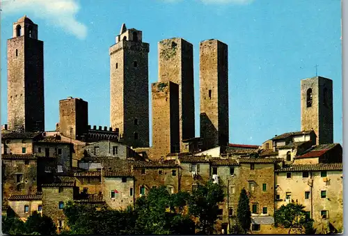 22151 - Italien - Siena , Citta di San Gimignano , Panorama - nicht gelaufen