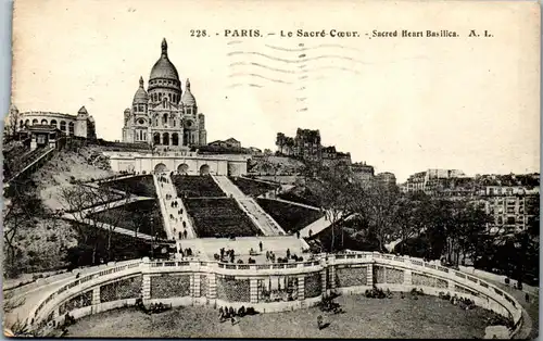 22410 - Frankreich - Paris , Le Sacre Coeur , Sacred Heart Basilica - gelaufen 1932