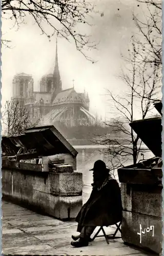 22839 - Frankreich - Paris , L' Ancetre des Bouquinistes quai de la Tournelle - gelaufen 1960