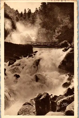 23363 - Frankreich - Cauterets , La Cascade de Lutour - gelaufen 1954