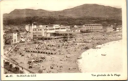 23375 - Frankreich - St. Jean de Luz , Vue generale de la Plage - nicht gelaufen