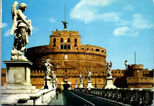 23839 - Italien - Rom , Ponte e Castel S. Angelo , Brücke - gelaufen 1990