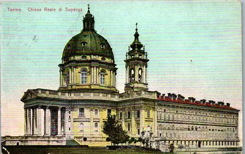 24132 - Italien - Turin , Torino , Chiesa Reale di Superga - gelaufen 1907