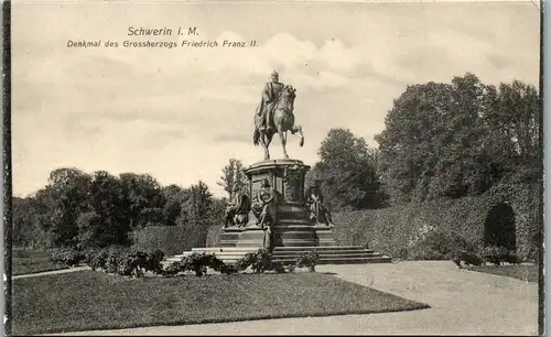 24421 - Deutschland - Schwerin , Denkmal des Grossherzogs Friedrich Franz II - nicht gelaufen 1905