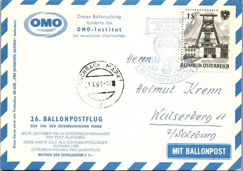 32798 - Österreich - Ballopopst , Aschbach Markt - Wals bei Salzburg - gelaufen 1961