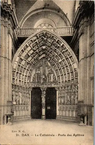 32816 - Frankreich - Dax , La Cathedrale , Porte des Apotres - nicht gelaufen