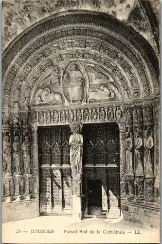 33154 - Frankreich - Bourges , Portail Sud de la Cathedral - nicht gelaufen