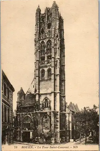 33198 - Frankreich - Rouen , La Tour Saint Laurent - nicht gelaufen