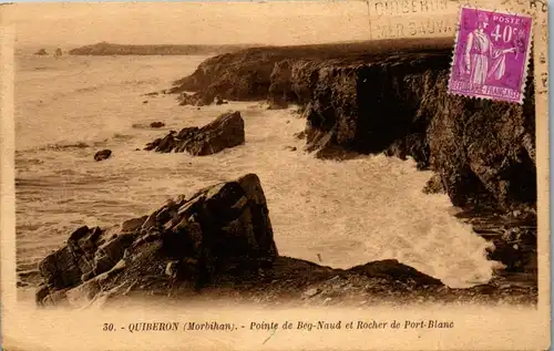 33214 - Frankreich - Quiberon , Morbihab , Pointe de Beg Naud et Rocher de Port Blanc - gelaufen