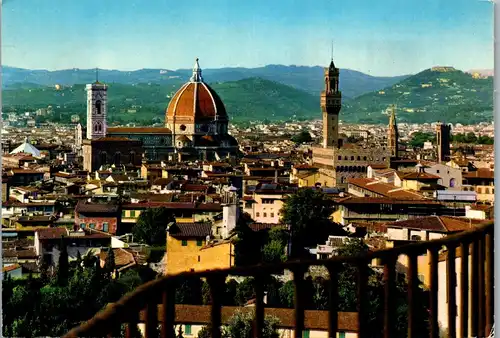 33759 - Italien - Firenze , Panorama dal giardino di Boboli , Bobolisgarten - gelaufen 1973
