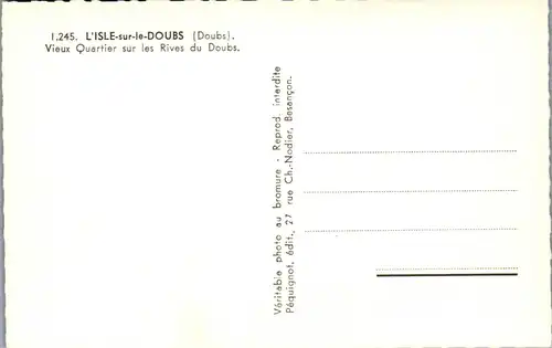 34539 - Frankreich - L'Isle sur le Doubs , Vieux Quartier sur les Rives du Doubs - nicht gelaufen