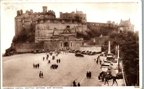 34764 - Schottland - Edinburgh Castle , Scottish National War Memorial - gelaufen 1950