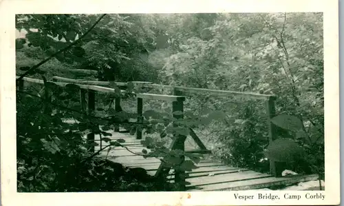 34933 - USA - Pennsylvania , Mahaffey , Vesper Bridge , Camp Corbly - gelaufen 1953