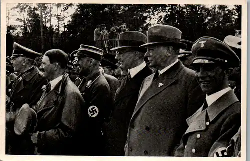 35464 - Sammelbilder - Sammelwerk Nr. 15 , Adolf Hitler , Gruppe 64 , Bild Nr.: 124 , Reichautobahn Eröffnung Fankfurt Darmstadt 1935