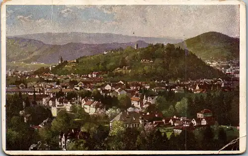 35720 - Steiermark - Graz , Panorama mit Schloßberg - gelaufen