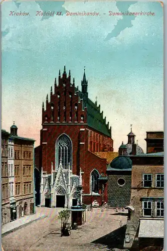 35897 - Polen - Krakau , Krakow , Kosciot XX , Dominikanow , Dominikanerkirche , Militärpflege Portofrei - gelaufen 1916