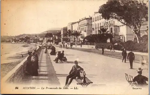 37604 - Frankreich - Menton , La Promenade du Midi - nicht gelaufen