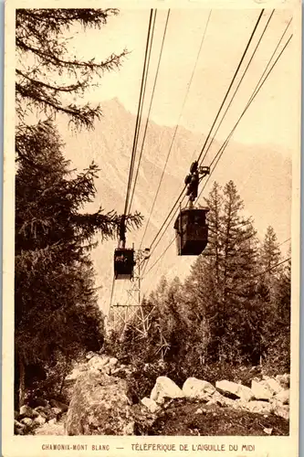 37657 - Frankreich - Chamonix , Mont Blanc , Teleferique de L'Aiguille du Midi - nicht gelaufen