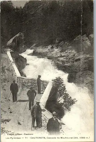 38173 - Frankreich - Cauterets , Cascade de Mauhourat , Les Pyrenees , Karte leicht beschädigt - gelaufen 1912