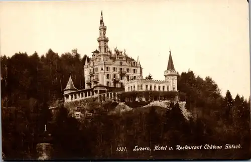 38370 - Schweiz - Luzern , Hotel u. Restaurant Chateau Gütsch - nicht gelaufen