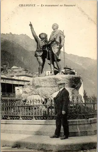 38498 - Frankreich - Chamonix , La Monument ae Saussure - nicht gelaufen