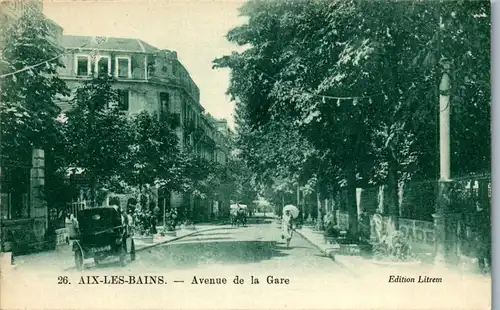 38513 - Frankreich - Aix les Bains , Avenue de la Gare - nicht gelaufen