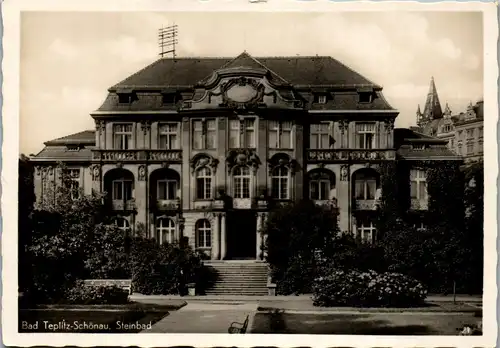 38980 - Tschechien - Bad Teplitz Schönau , Steinbad , Feldpost - gelaufen 1943