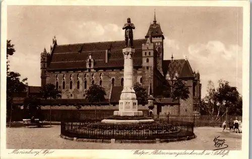 39009 - Deutschland - Westpreussen , Marienburg , Abstimmungsdenkmal u. Schloß - nicht gelaufen