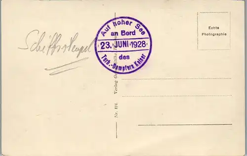 39288 - Deutschland - Helgoland , Felspartie mit Schutzmauer , Schiffsstempel Dampfer Kaiser - nicht gelaufen 1928