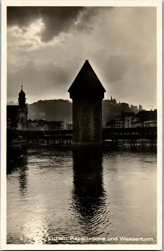 39319 - Schweiz - Luzern , Kapellbrücke und Wasserturm - nicht gelaufen